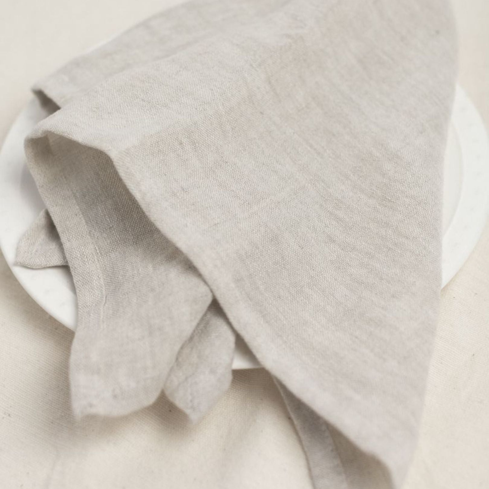 stone washed linen napkins in natural (set of 4) stone washed linen napkins in natural (set of 4)