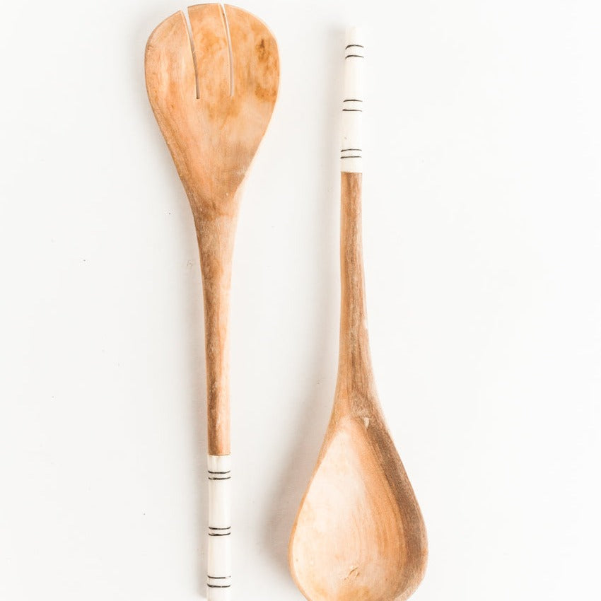 striped salad servers striped salad servers