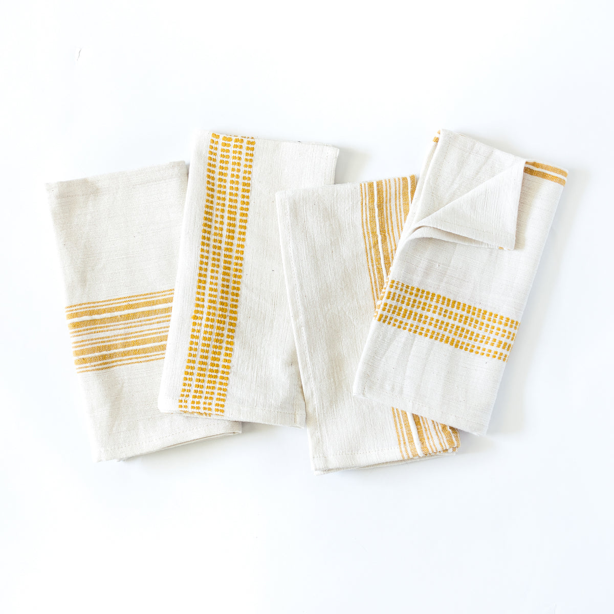 set of 4 natural and gold napkins set of 4 natural and gold napkins
