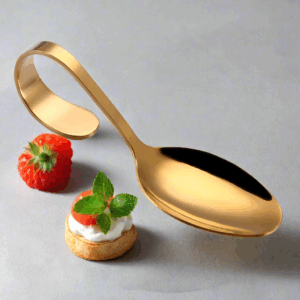 import placeholder for luxe curvy stainless steel canapes spoon 29951190