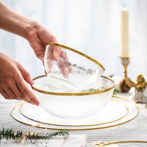 luxe royal glass plates | bowls