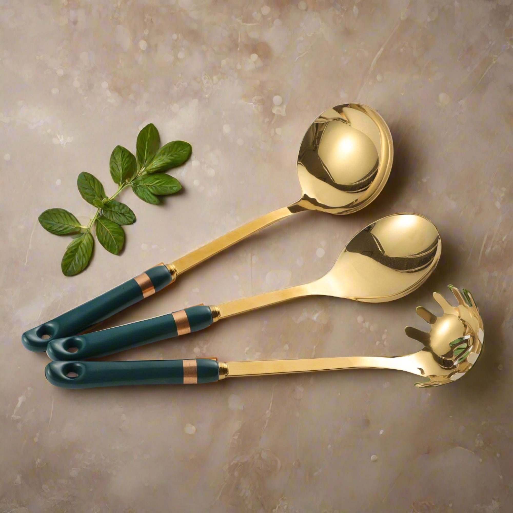 posh luxe ceramic utensil set green posh luxe ceramic utensil set green