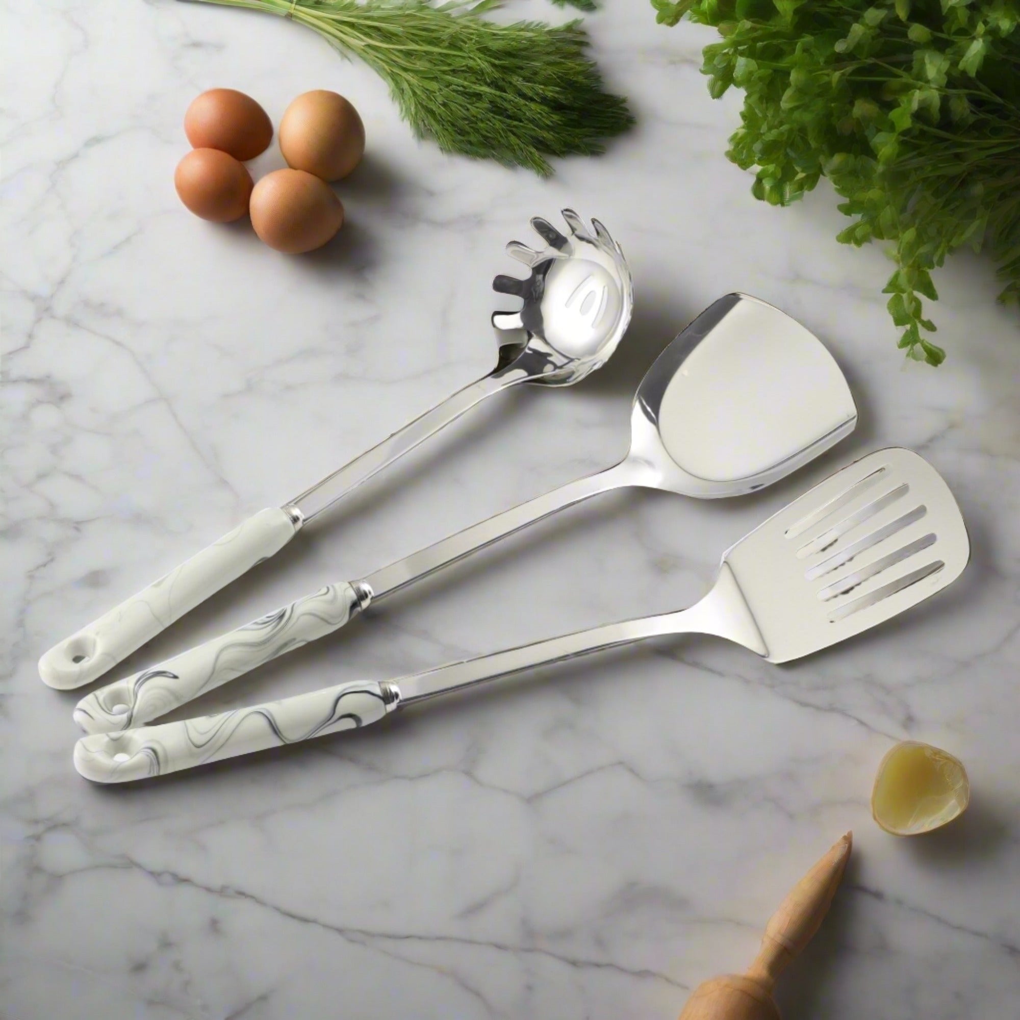 the marble kitchen utensil set the marble kitchen utensil set