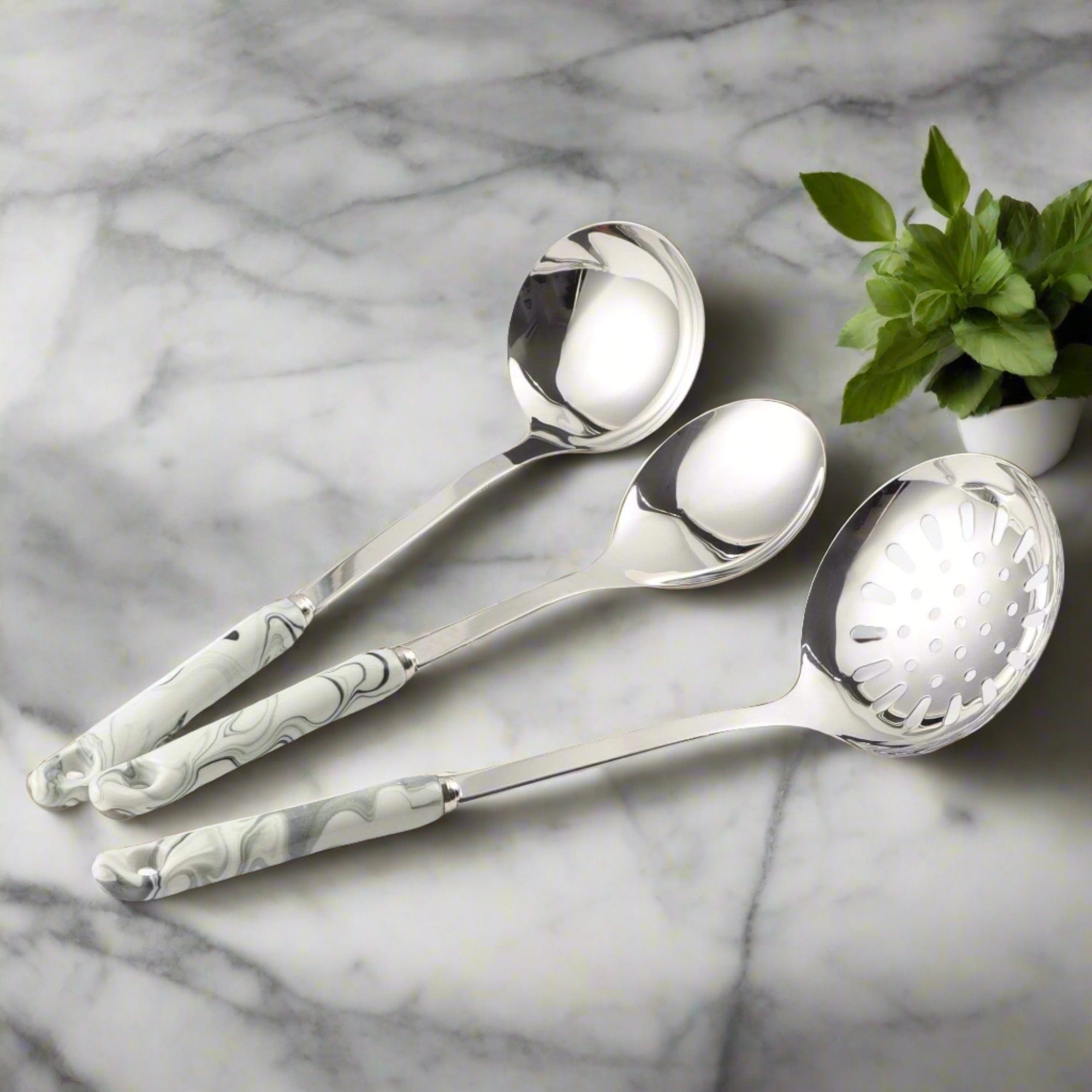 the marble kitchen utensil set the marble kitchen utensil set
